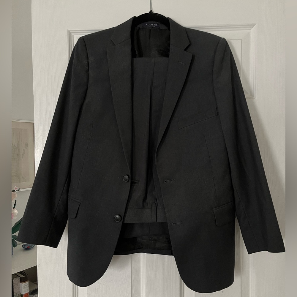 Charcoal grey Adolfo suit